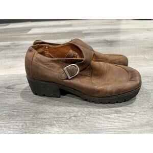 Womens Harley Davidson Distressed Brown Leather Chunky Boots Size 11